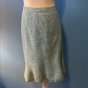 Lane Bryant Tweed A-Line Skirt in Aqua Blue, Size 18.